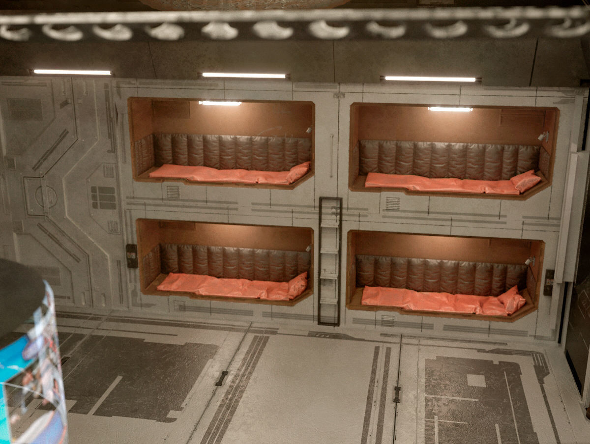 Scifi room 3D model_3