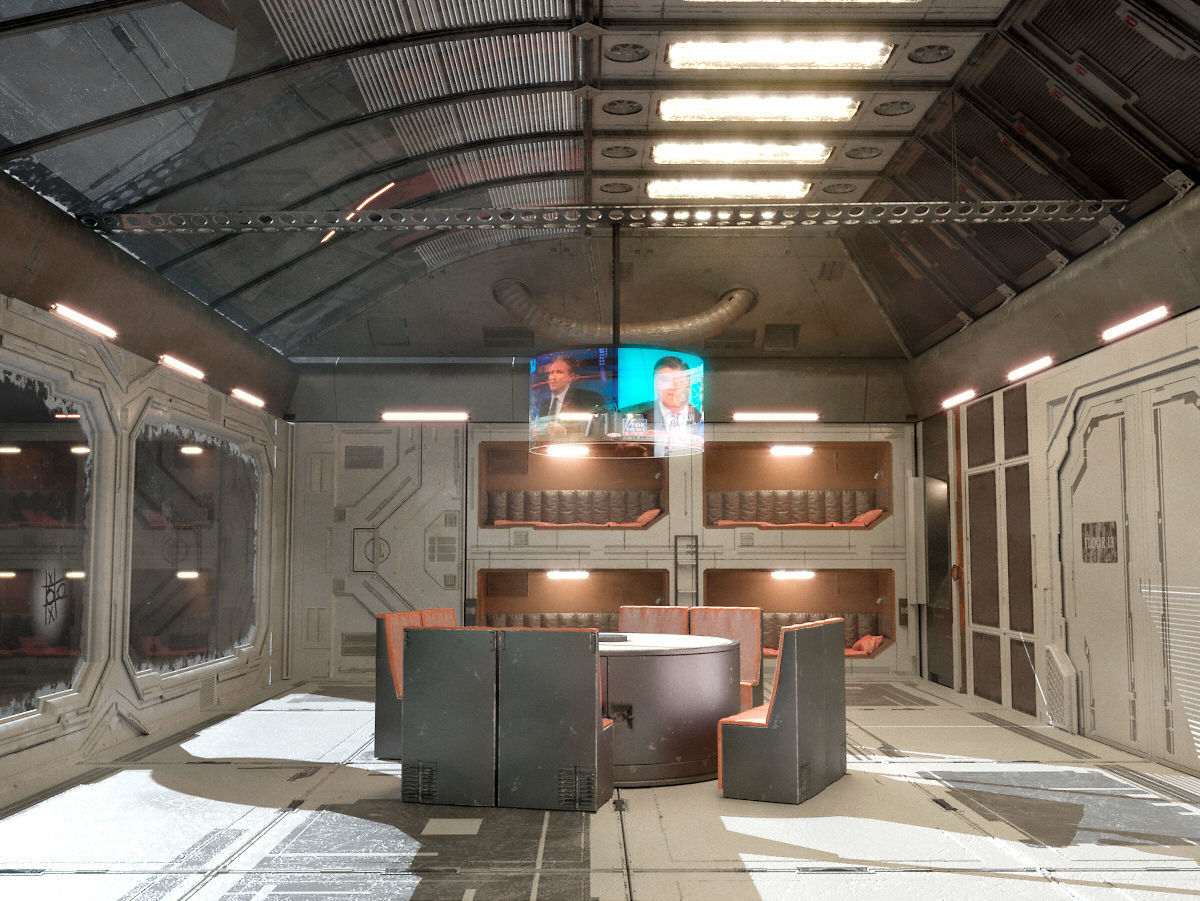 Scifi room 3D model_14