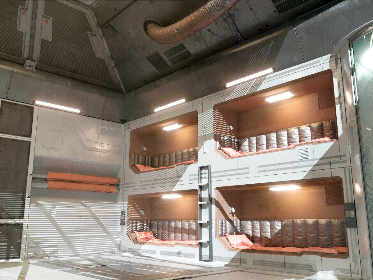 Scifi room 3D model_12