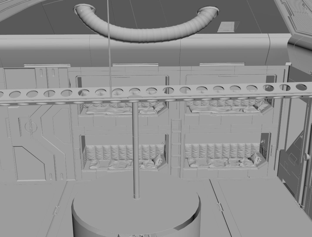 Scifi room 3D model_34