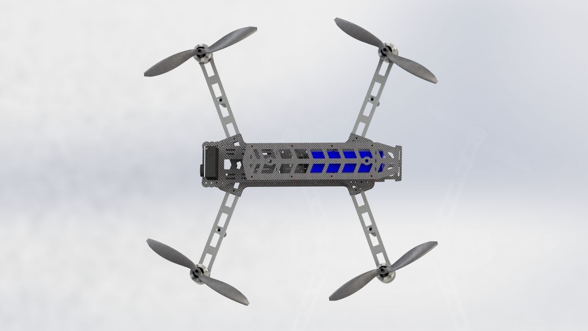 TypeZero DIY quadcopter FPV Frame Free 3D model_2