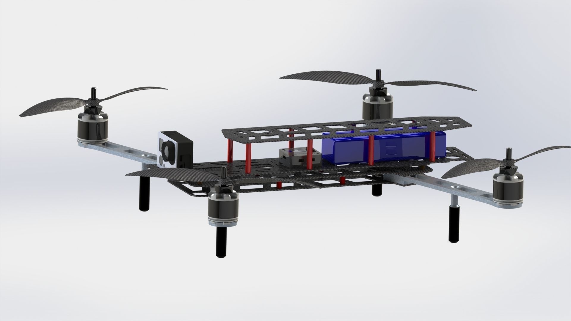 TypeZero DIY quadcopter FPV Frame Free 3D model_3