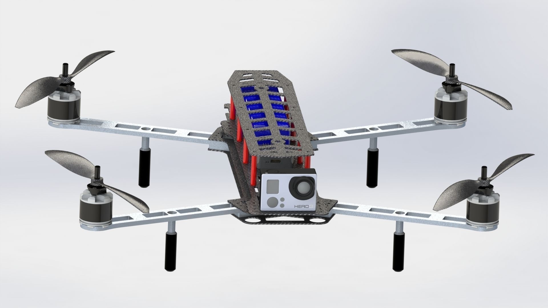 TypeZero DIY quadcopter FPV Frame Free 3D model_1