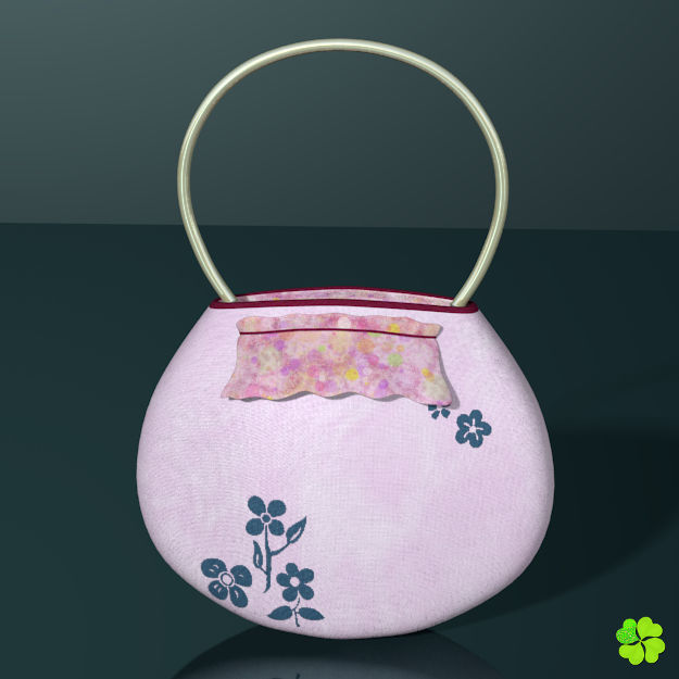 Handbag denim printed low poly Low-poly 3D model_17