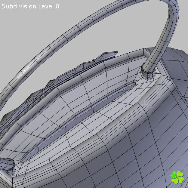 Handbag denim printed low poly Low-poly 3D model_52