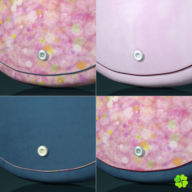 Handbag denim printed low poly Low-poly 3D model_37