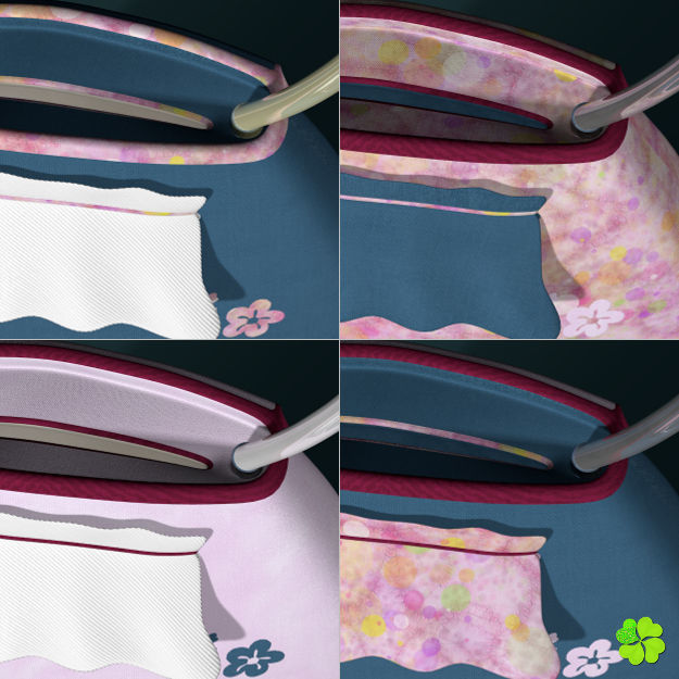 Handbag denim printed low poly Low-poly 3D model_32