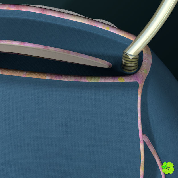 Handbag denim printed low poly Low-poly 3D model_34