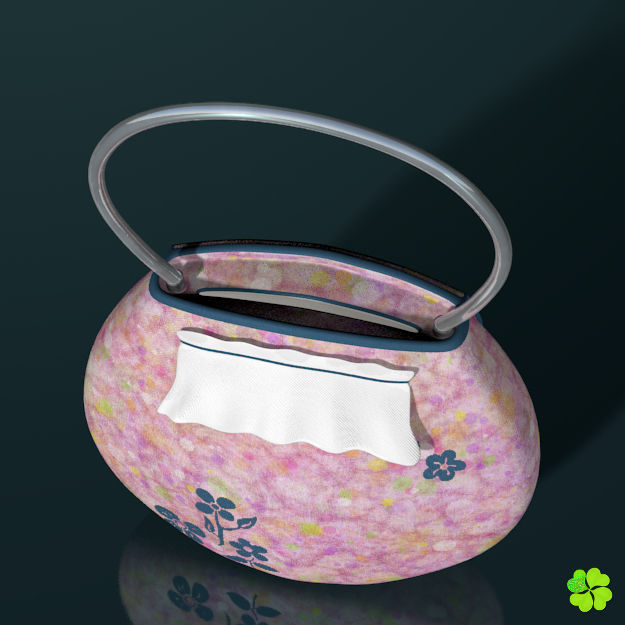 Handbag denim printed low poly Low-poly 3D model_30