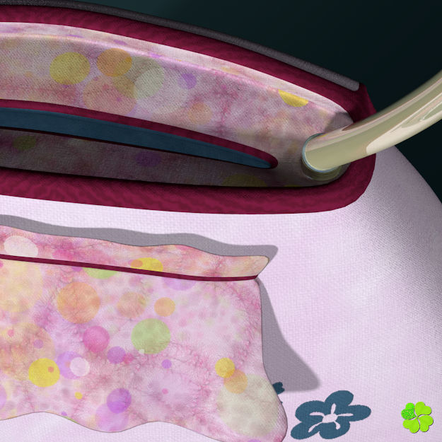 Handbag denim printed low poly Low-poly 3D model_33