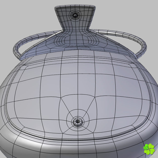 Handbag denim printed low poly Low-poly 3D model_47