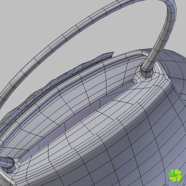 Handbag denim printed low poly Low-poly 3D model_51