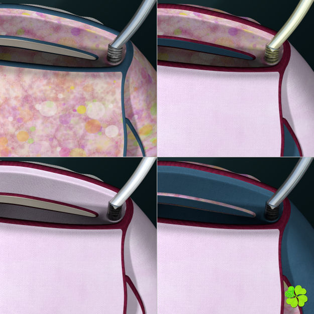 Handbag denim printed low poly Low-poly 3D model_35