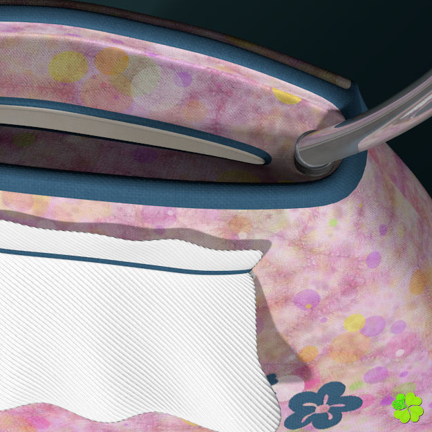 Handbag denim printed low poly Low-poly 3D model_31