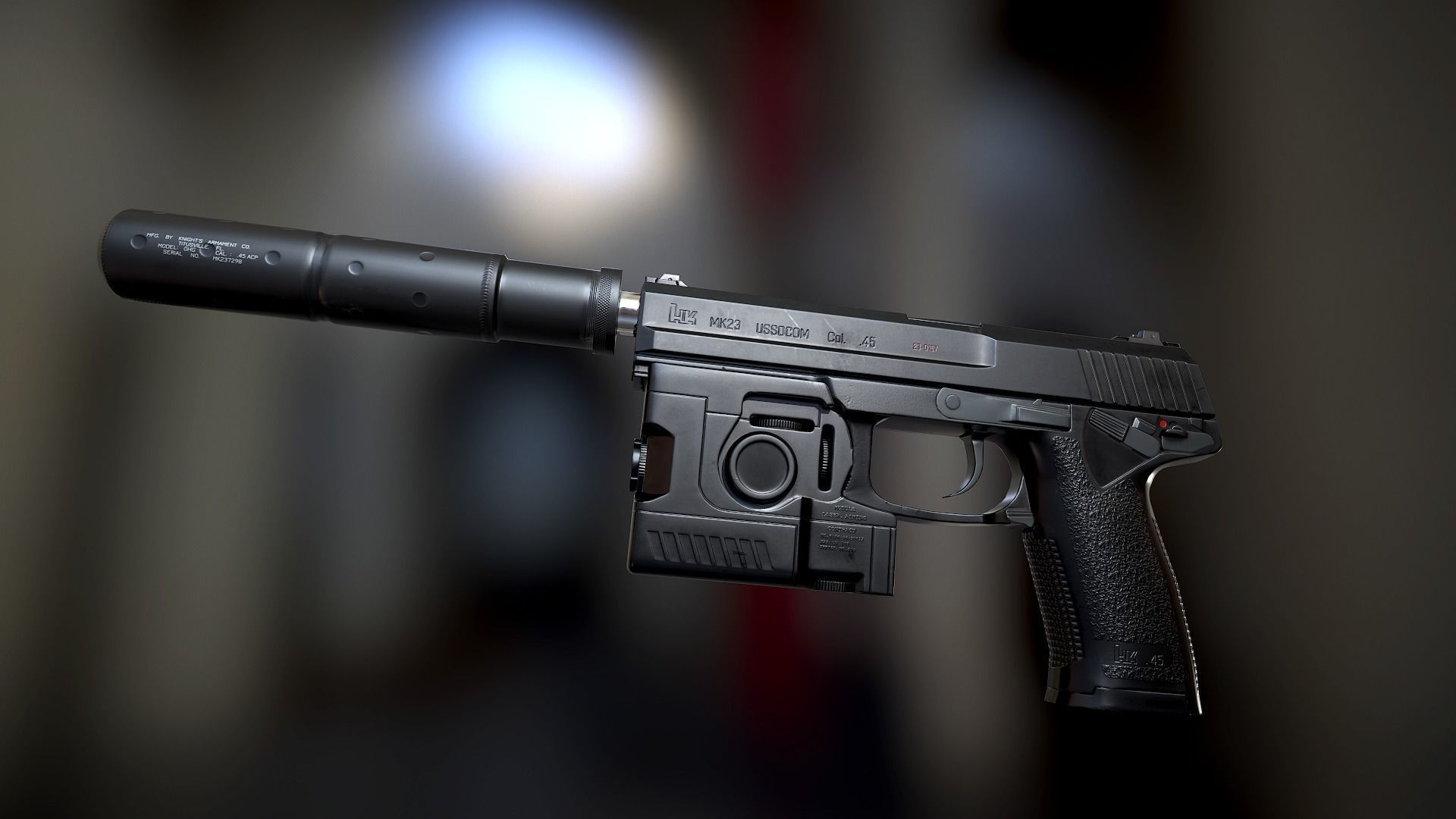 MK23 SOCOM PBR Low-poly 3D model_1