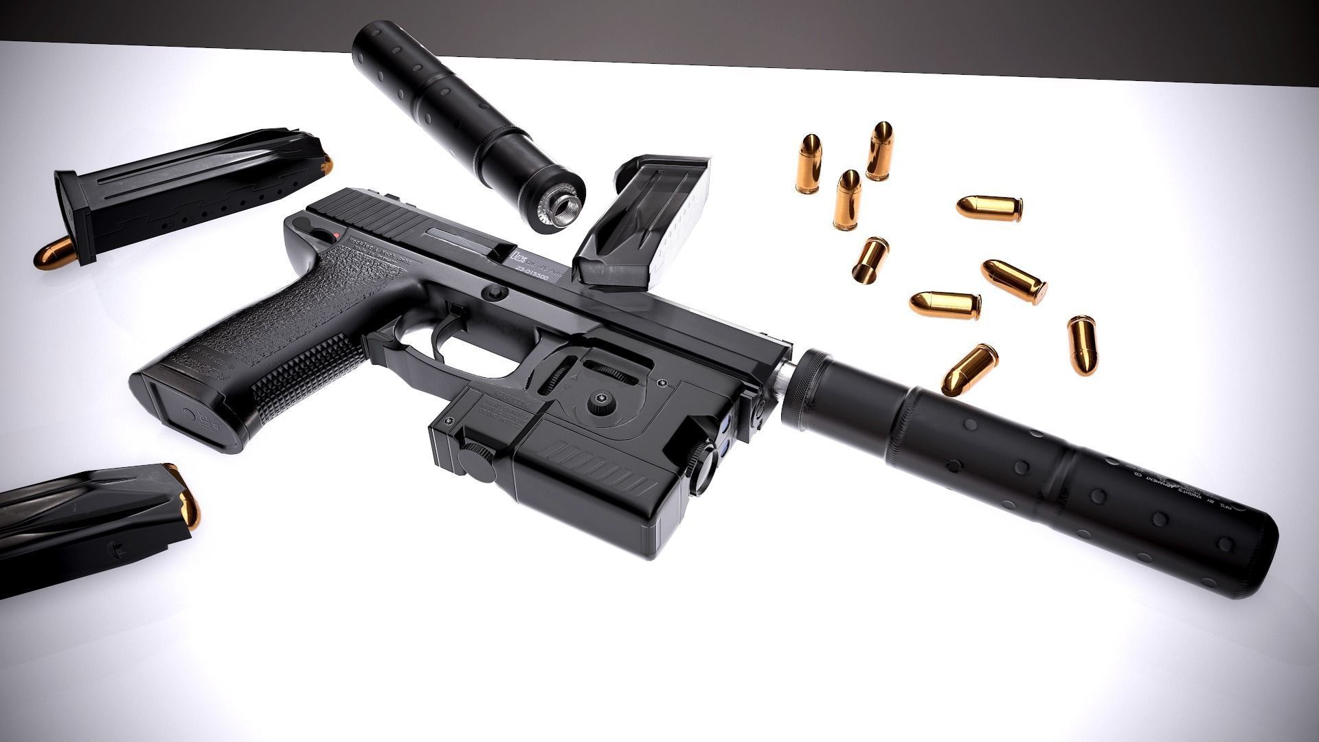 MK23 SOCOM PBR Low-poly 3D model_4