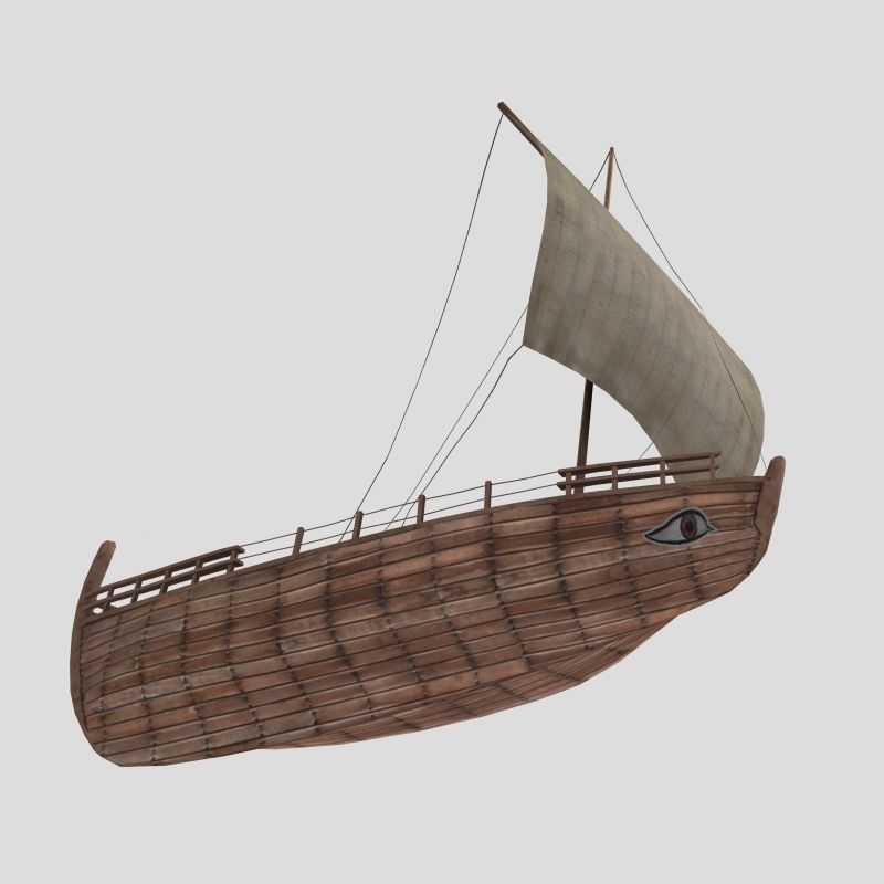 Kyrenia Ancient Trade Ship Low-poly 3D model_5