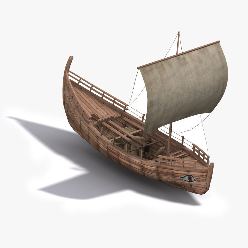 Kyrenia Ancient Trade Ship Low-poly 3D model_7