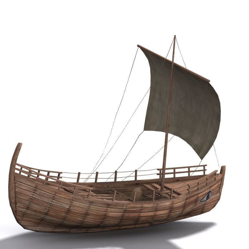 Kyrenia Ancient Trade Ship Low-poly 3D model_4