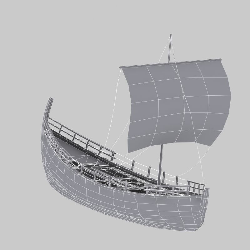 Kyrenia Ancient Trade Ship Low-poly 3D model_10