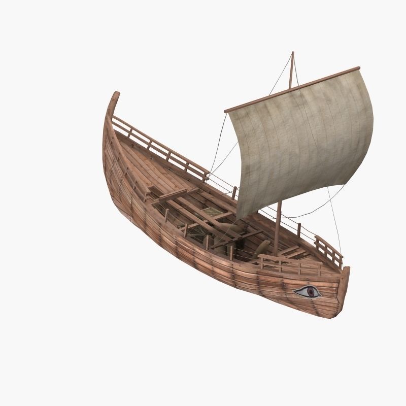 Kyrenia Ancient Trade Ship Low-poly 3D model_6