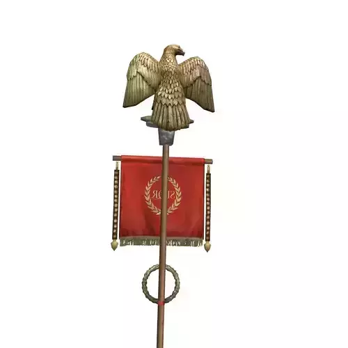 Low-poly Roman standards Low-poly 3D model