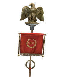 Low-poly Roman standards Low-poly 3D model_3