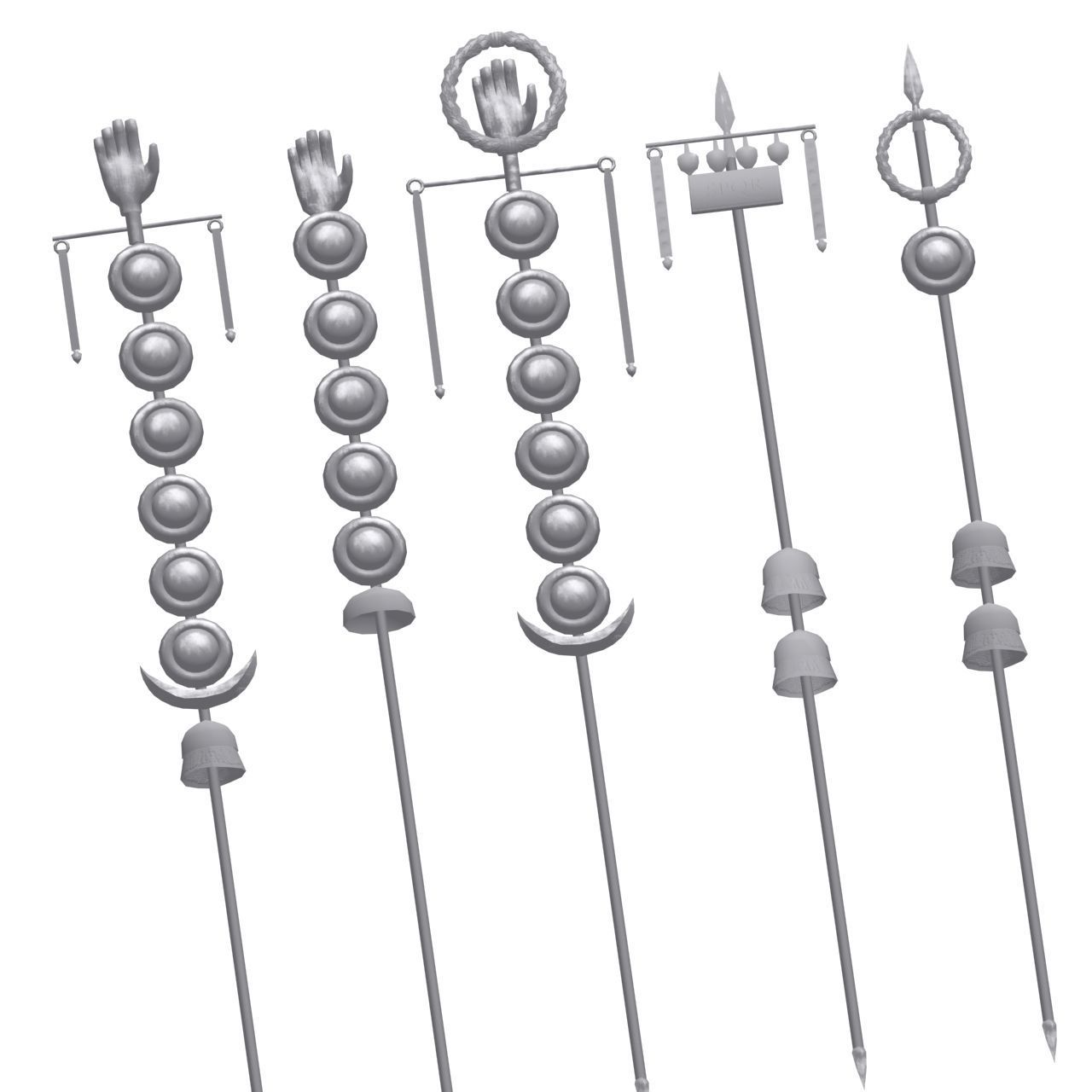Low-poly Roman standards Low-poly 3D model_8