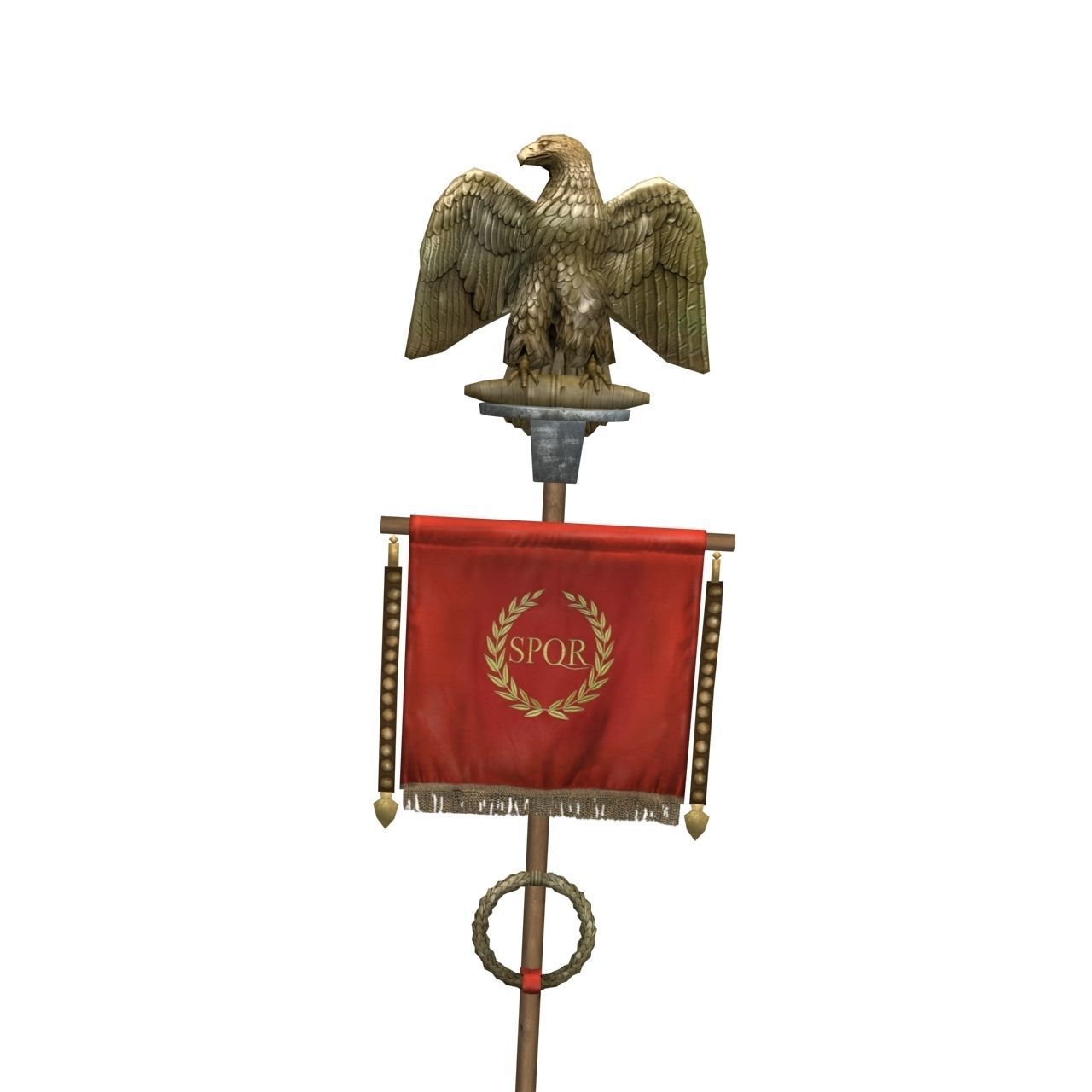 Low-poly Roman standards Low-poly 3D model_2
