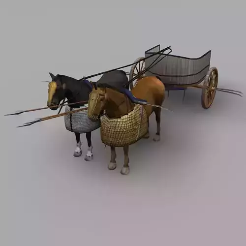 Schythed Chariot Low-poly 3D model