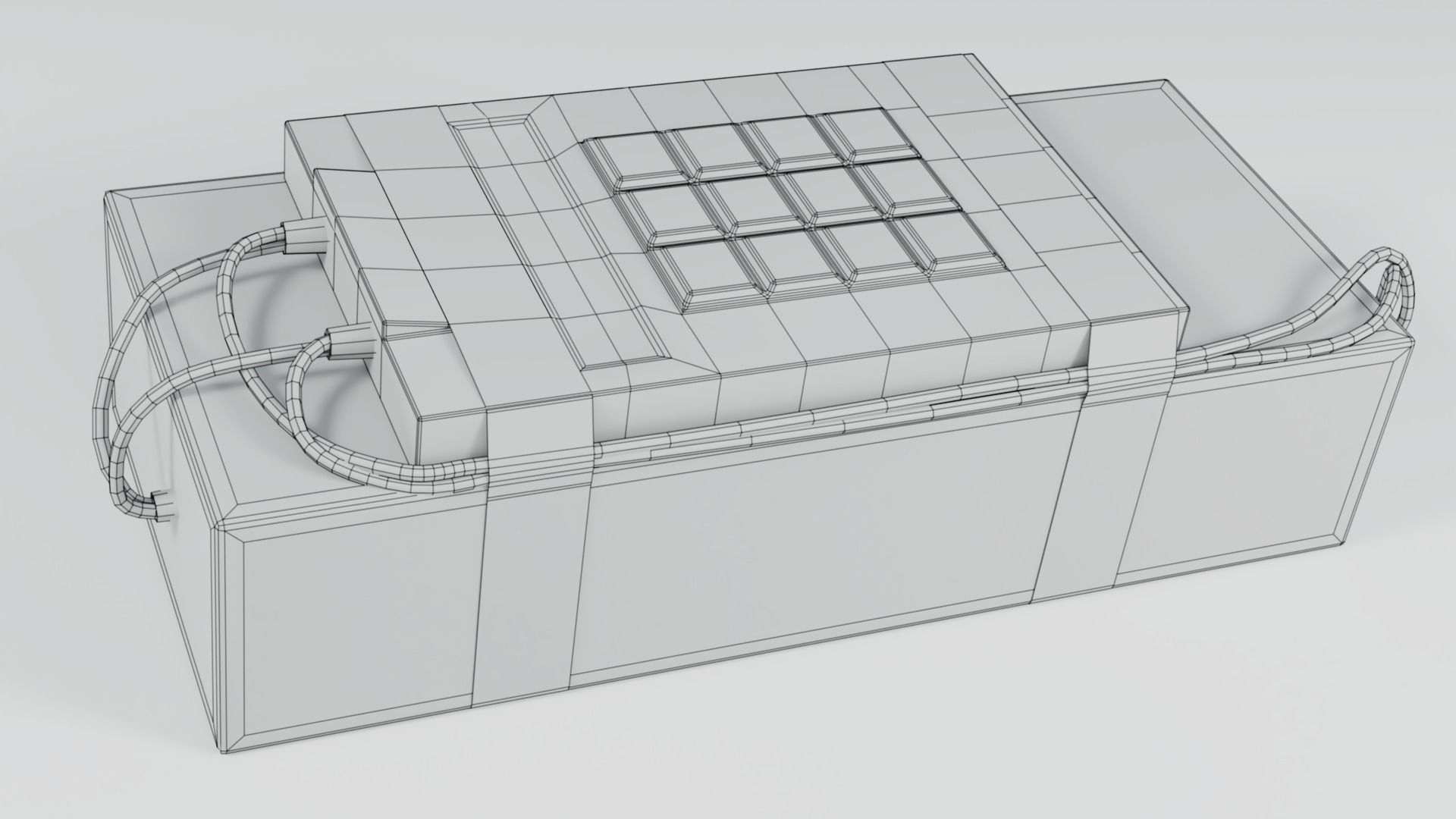 C4 Bomb - Improvised explosive device PBR Low-poly 3D model_1