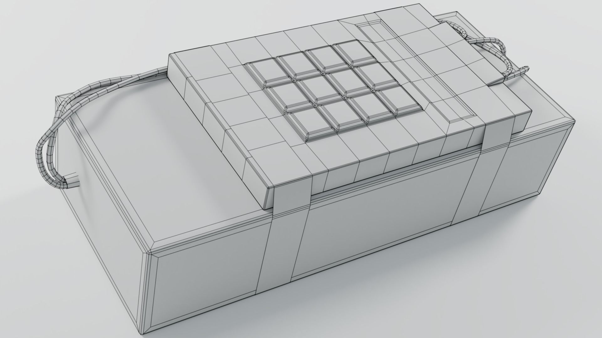 C4 Bomb - Improvised explosive device PBR Low-poly 3D model_3