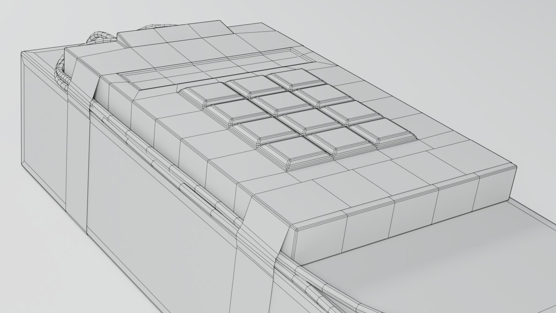 C4 Bomb - Improvised explosive device PBR Low-poly 3D model_5