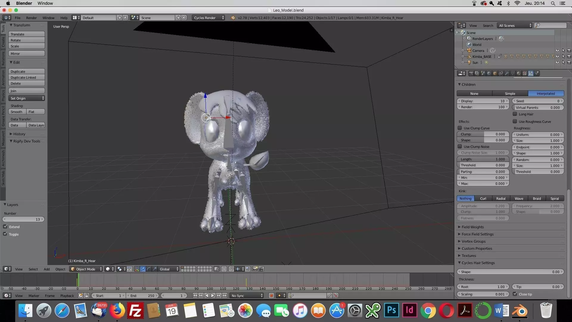 Kimba computer screen showing dog Free 3D model