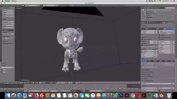 Kimba computer screen showing dog Free 3D model