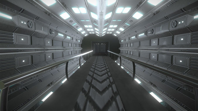 Sci fi Level design Free low-poly 3D model
