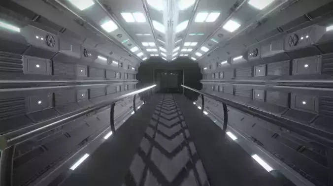 Sci fi Level design Free low-poly 3D model
