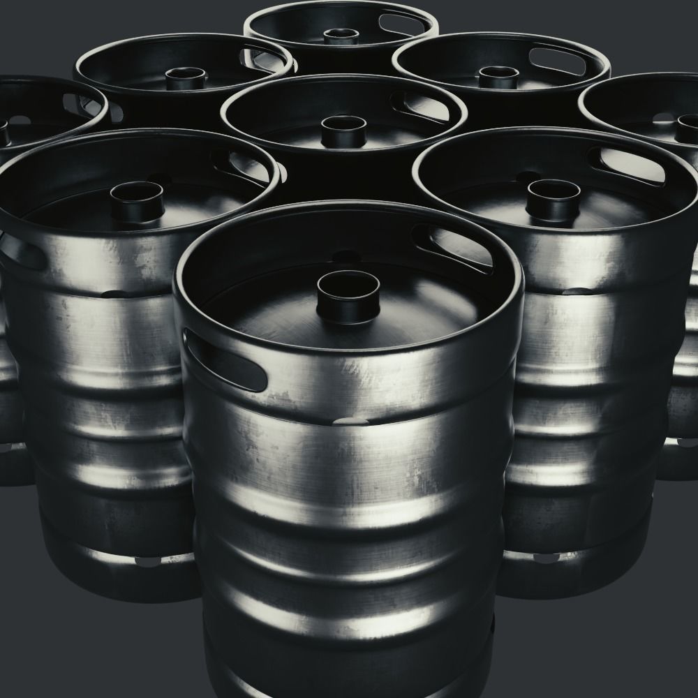 Beer Keg - PBR Clean and Wear textures 3D model_4