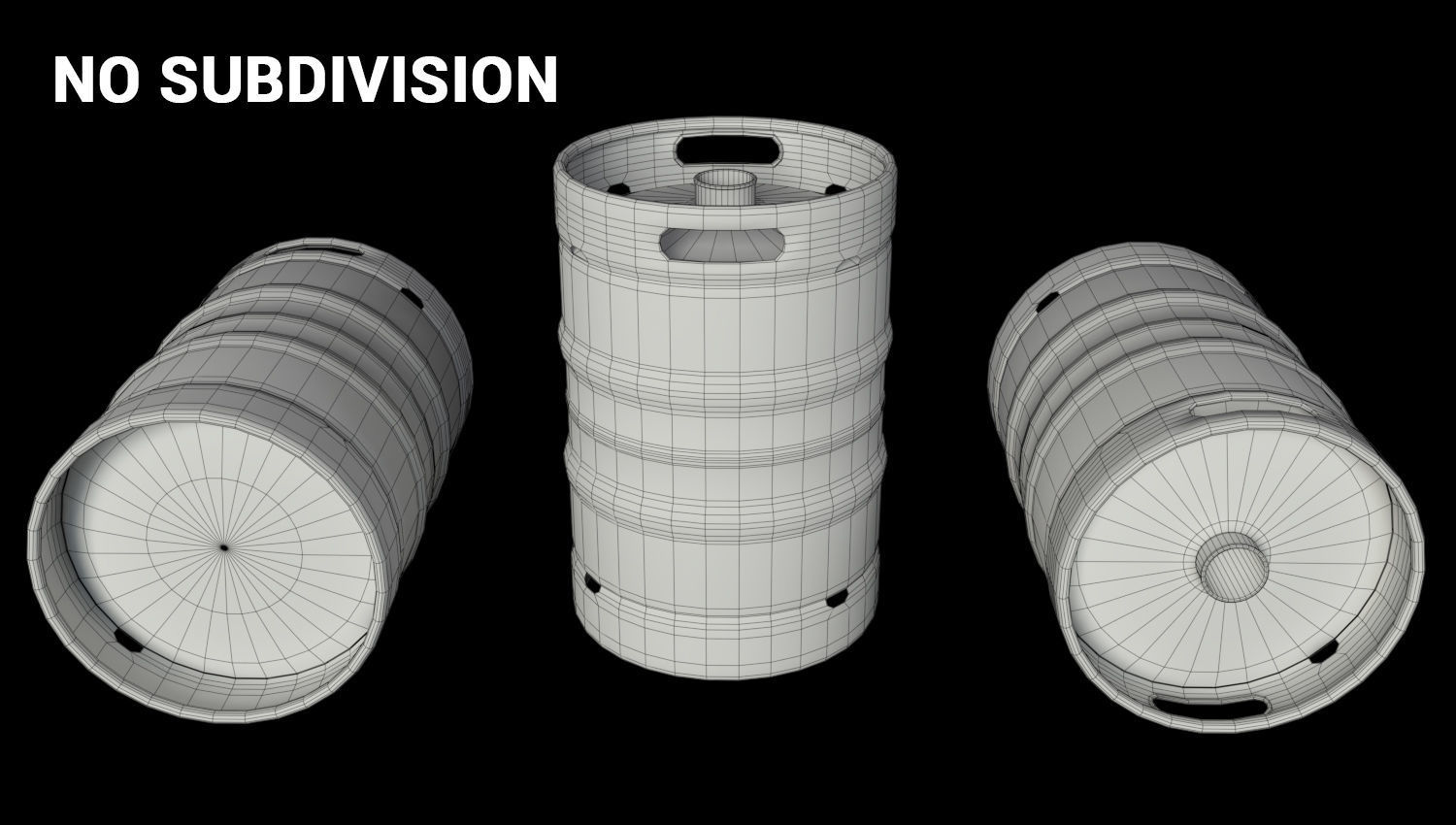 Beer Keg - PBR Clean and Wear textures 3D model_1
