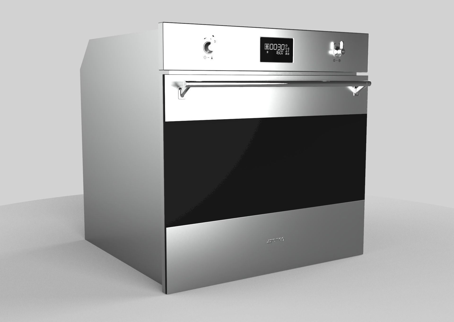 Smeg SFPA6309X Low-poly 3D model_3