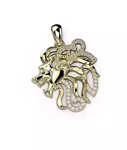 111106 P Lion pendant  3D print model