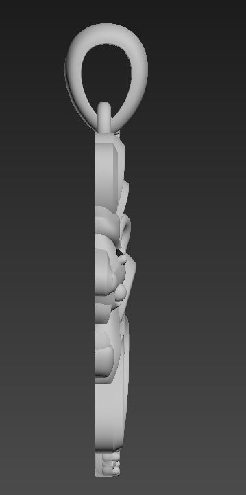 111106 P Lion pendant  3D print model_1