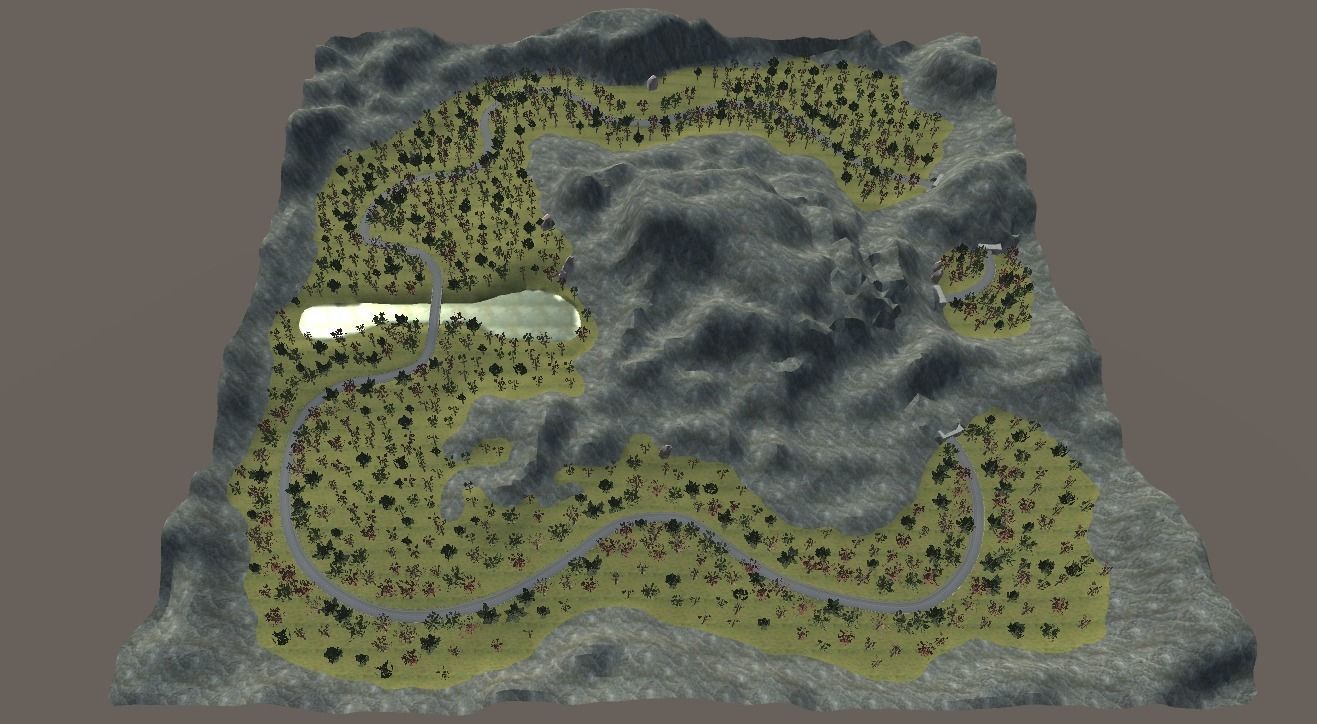 Forest Racing Track Low-poly 3D model_3