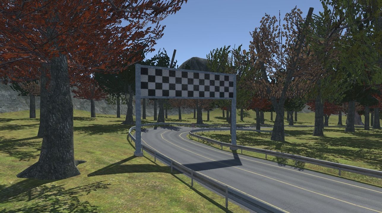 Forest Racing Track Low-poly 3D model_7