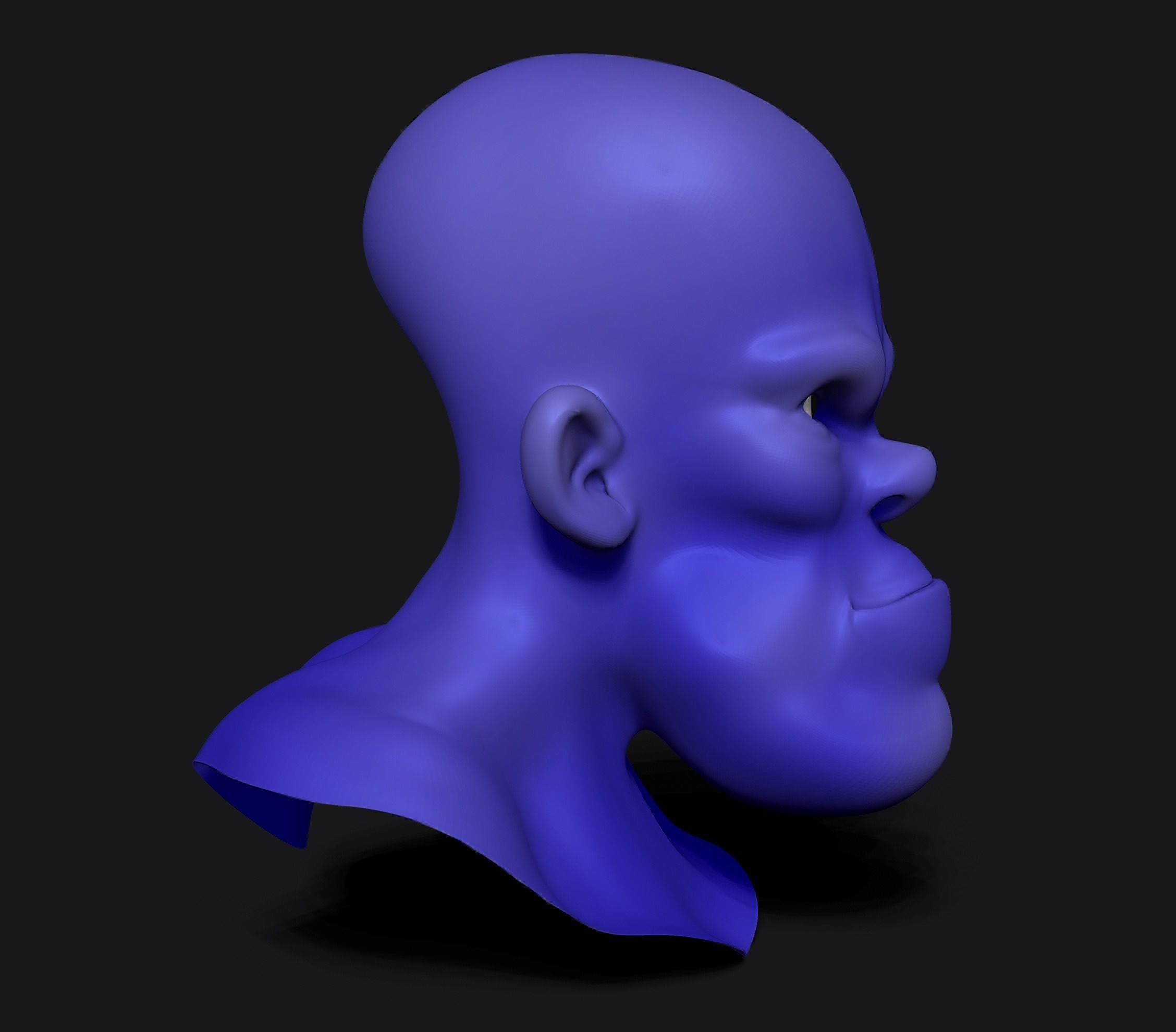 Human Stylized Head 3D model_2