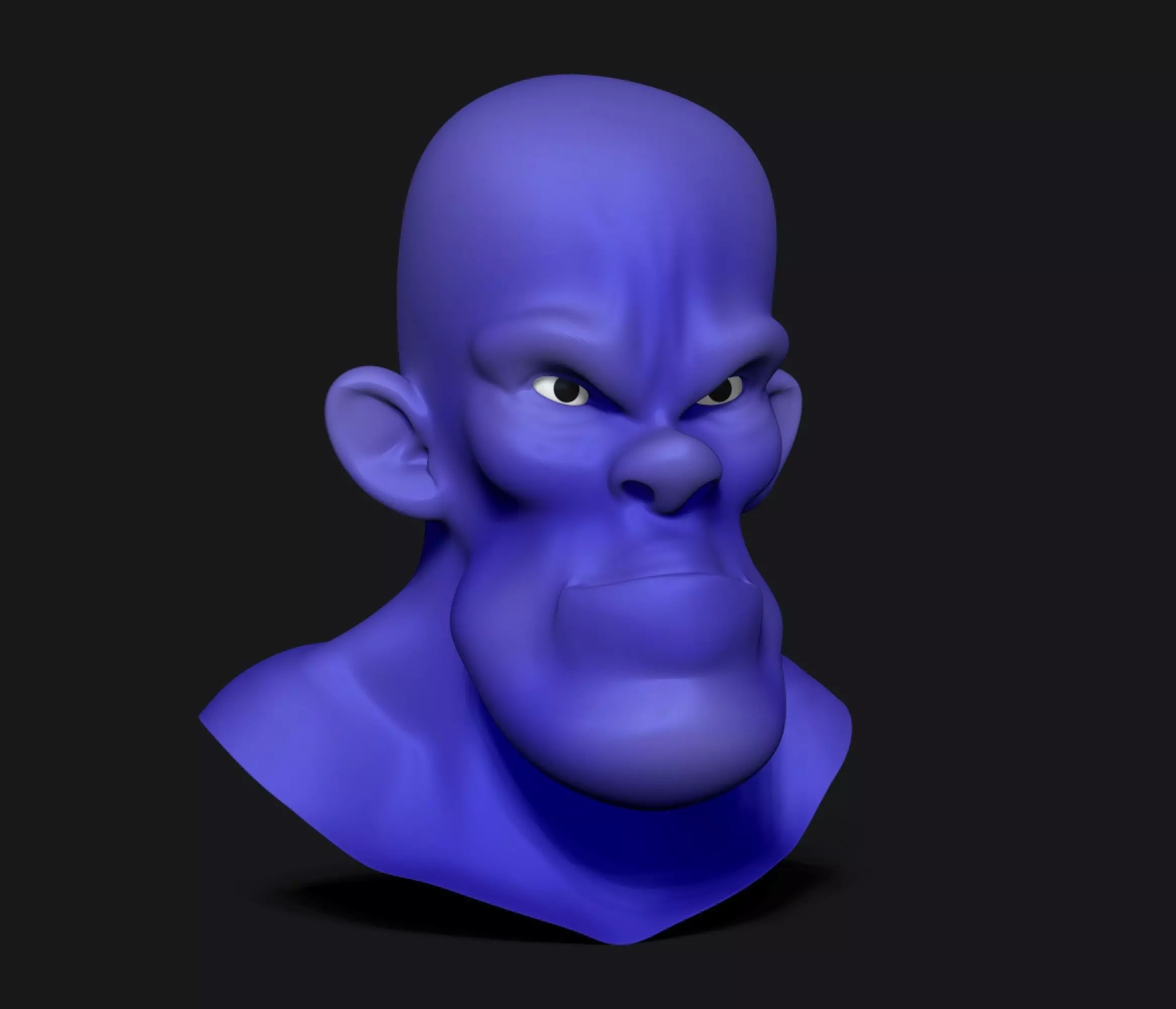 Human Stylized Head 3D model_0