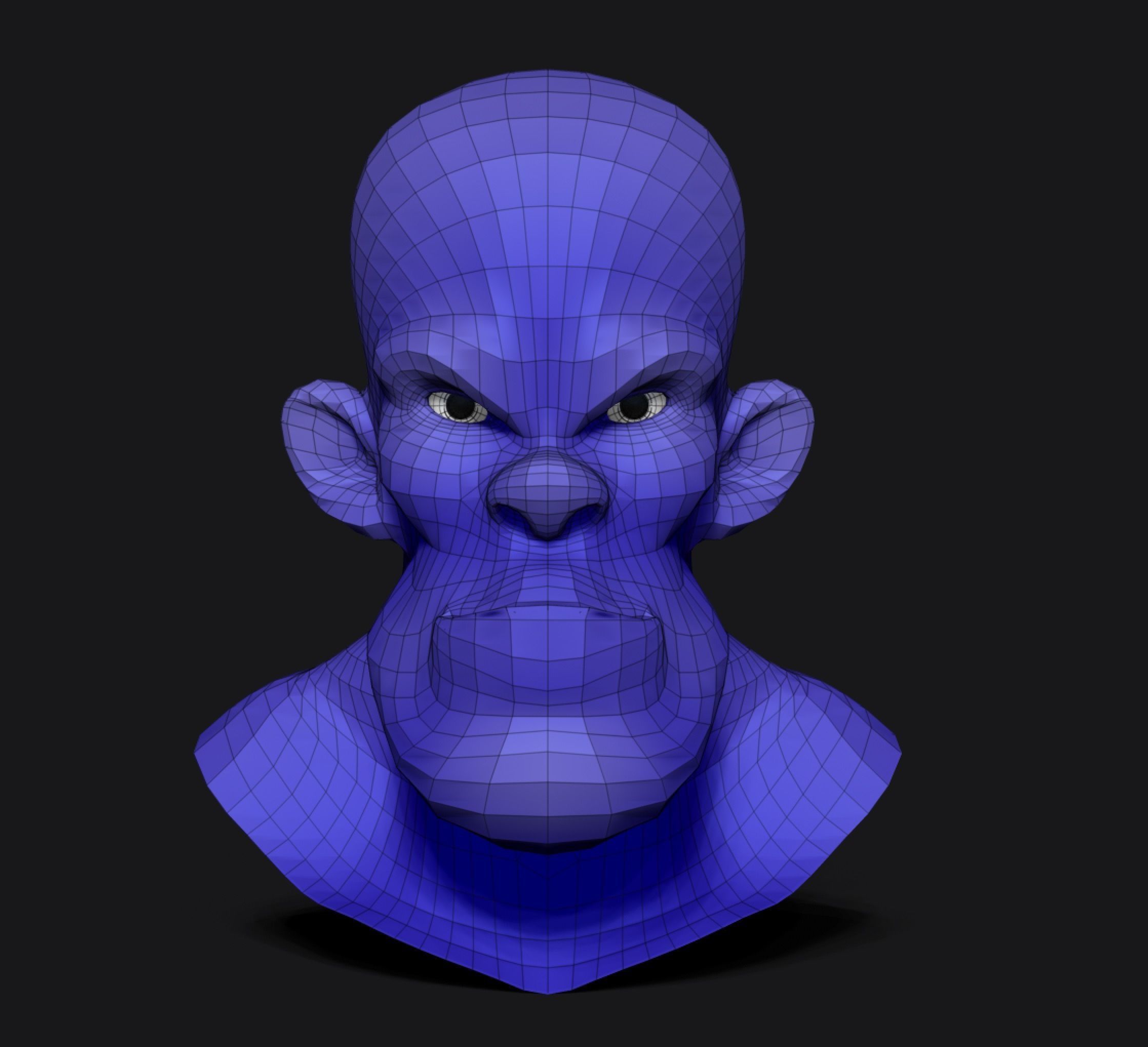Human Stylized Head 3D model_1