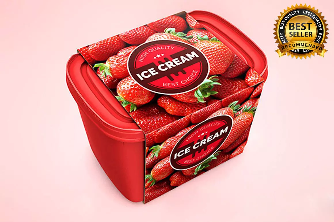 Ice cream container 3D model_0