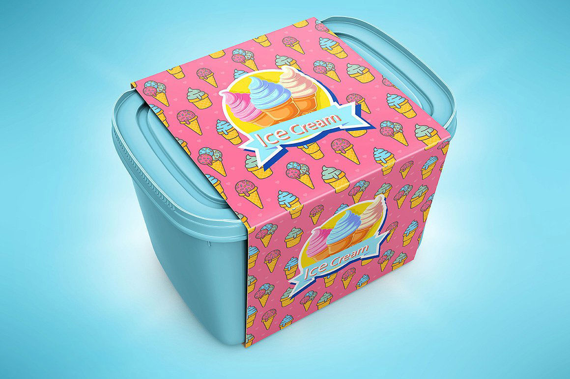 Ice cream container 3D model_4