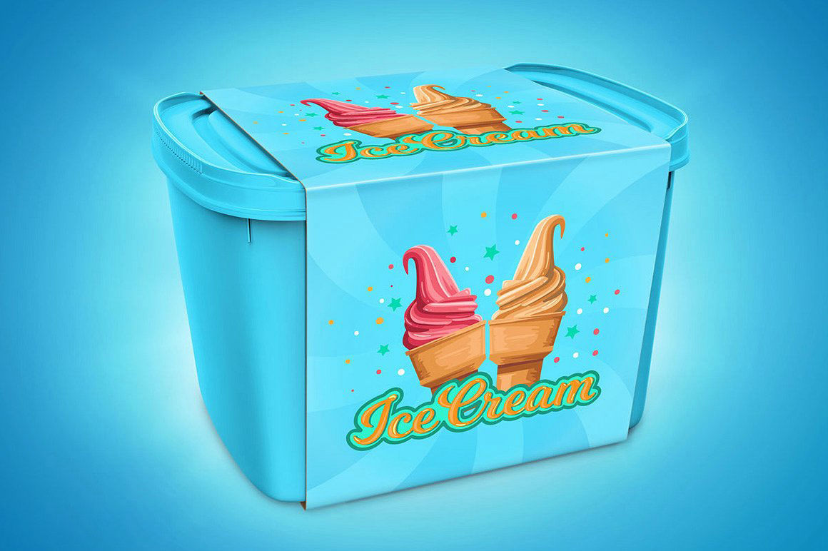 Ice cream container 3D model_3